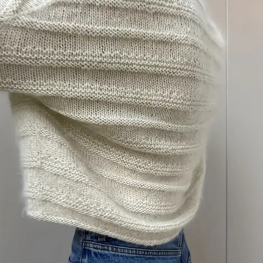 Cream Beige Knit Pullover Sweater - Picture 4 of 5